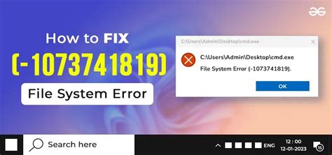 Fully Fix File System Error (-2147219196) in Windows