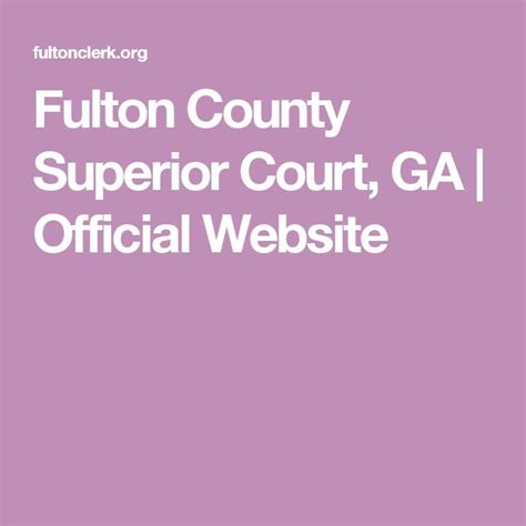 Fulton County Court Docket Calendar
