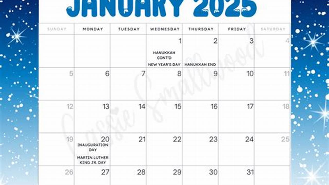 Fun Calendar January 2025