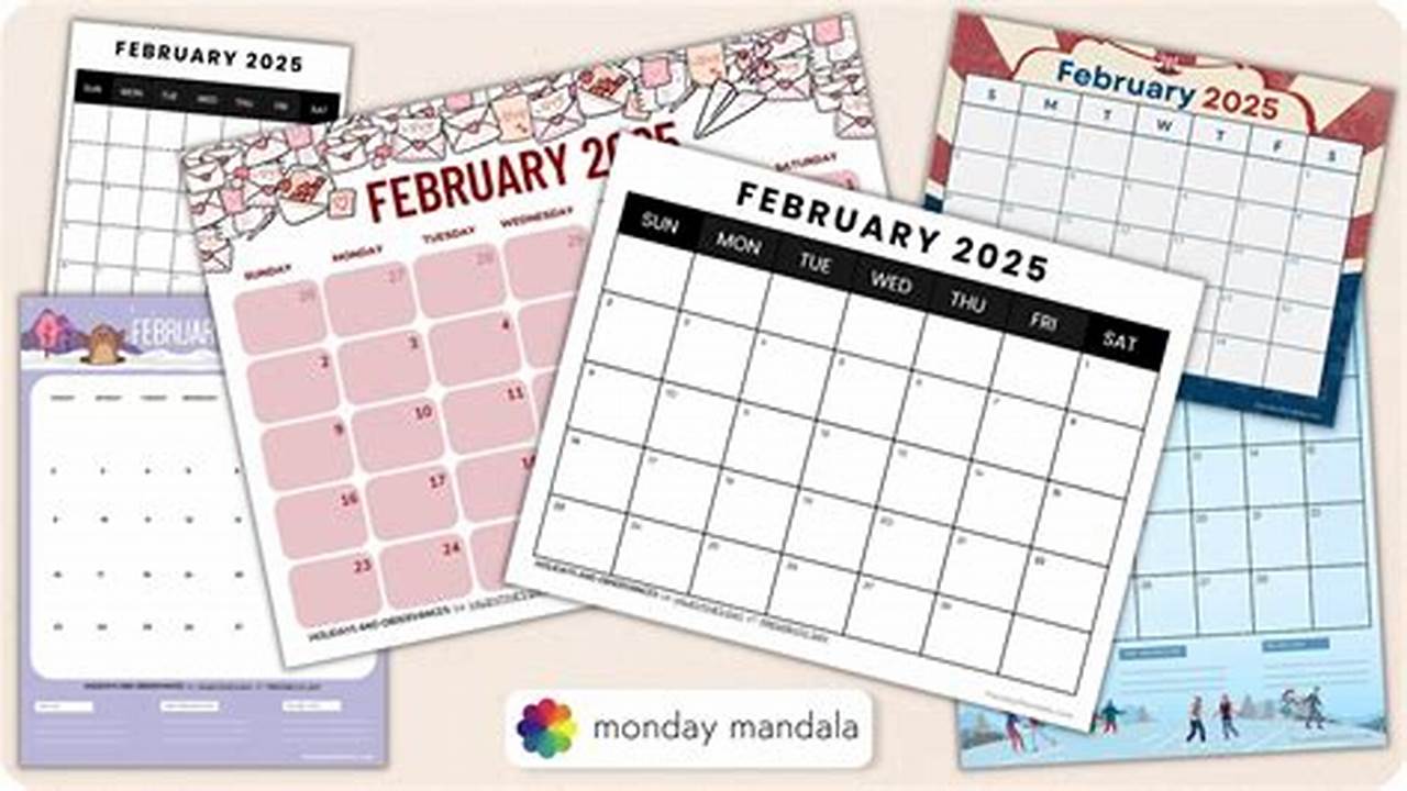 Fun February Calendar 2025 Printable