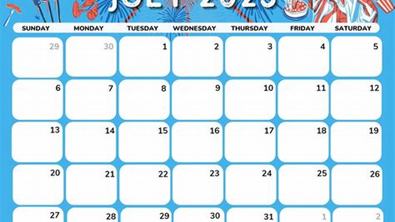 Fun July Calendar 2025