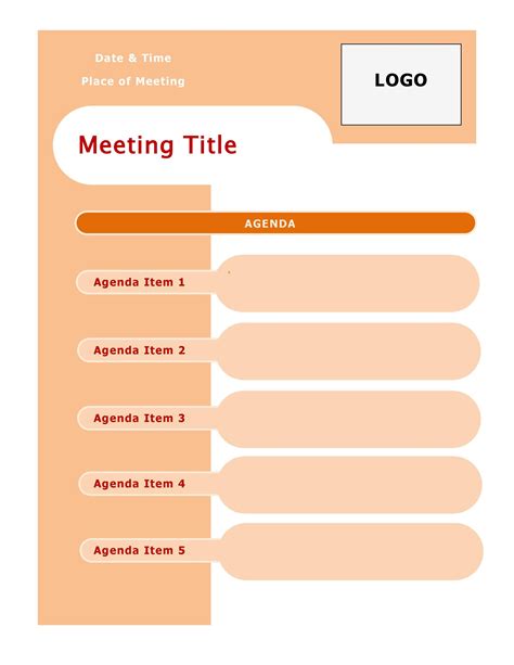 Fun Meeting Agenda Template