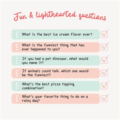 Fun & Lighthearted Questions to Get Started