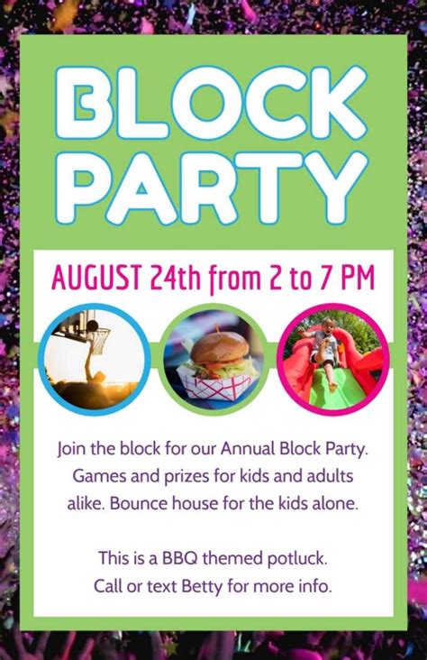Fun Block Party Flyer Template | MyCreativeShop