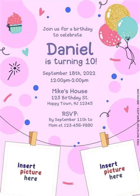 FREE Birthday Party Invites for Kids FREE Printable Birthday