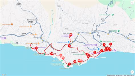 Funchal Bus Tour Route