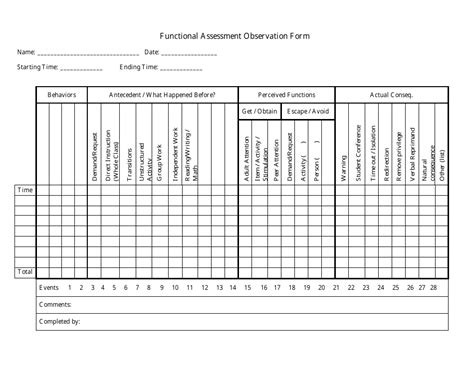 Home Diy Functional Behavior Assessment Sample