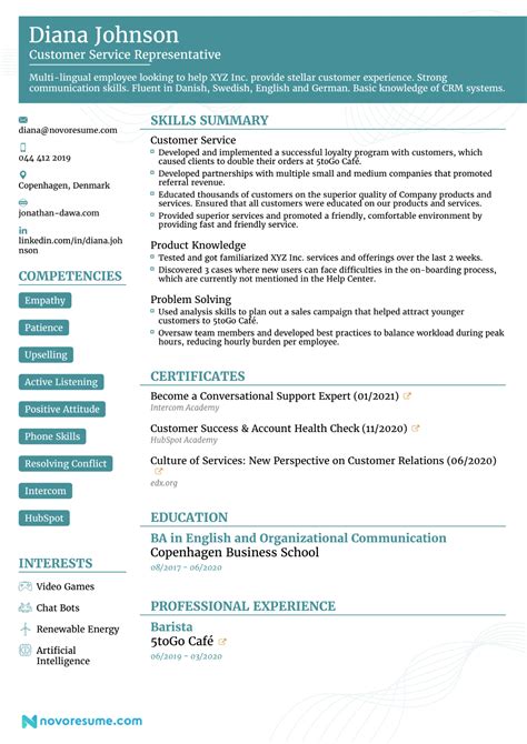 Functional Skills Based Resume Format
