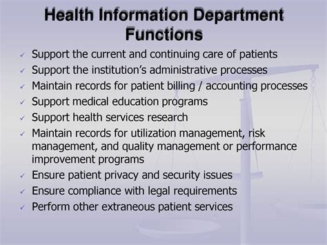 Functions of Health Information Management