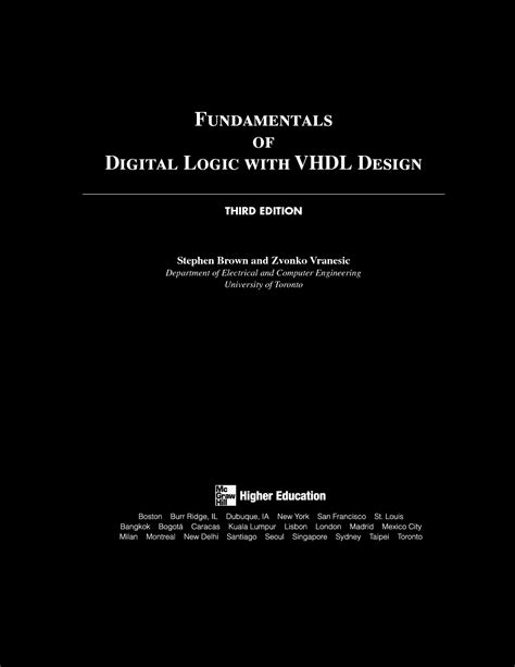 Fundamentals Of Digital Logic With VHDL Design