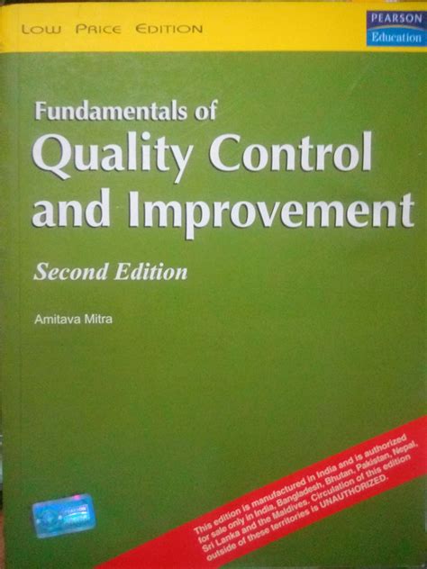 Fundamentals Of Quality Control And Improvement