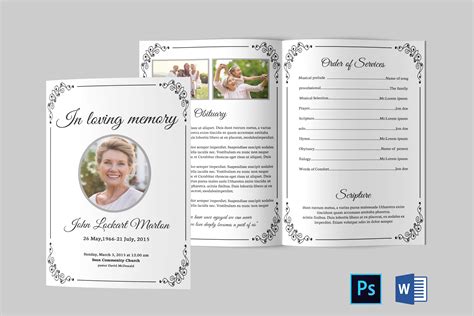 47 Free Funeral Program Templates (in Word format) ᐅ TemplateLab