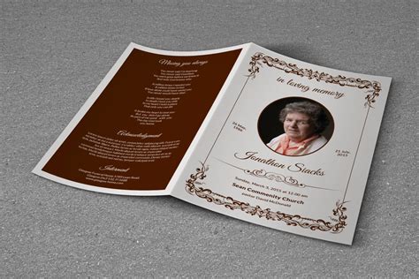 Funeral Program Template Printable