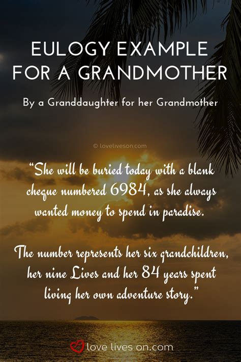 Funeral Speech For Grandma From Granddaughter