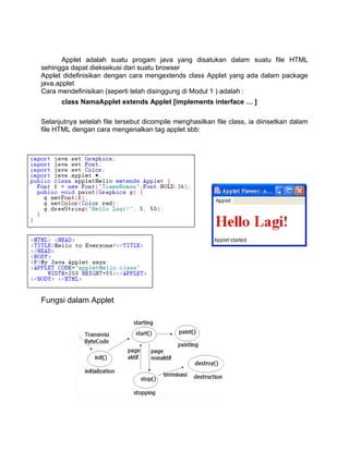 Fungsi Dari Import Java Applet