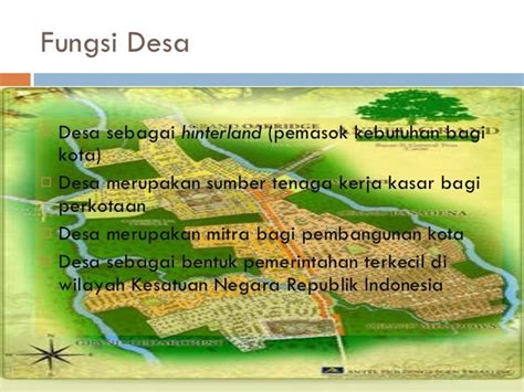 Fungsi Desa sebagai Hinterland