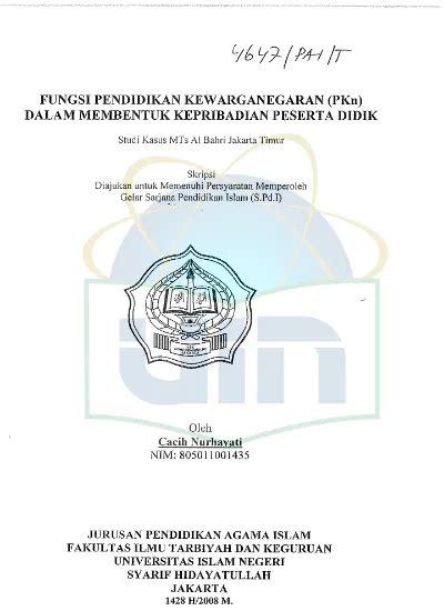 Fungsi PKN dalam Pendidikan