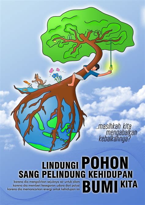 Contoh Poster Pohon dalam Lingkungan Hidup