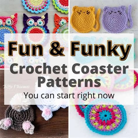 Funky Crochet Coasters