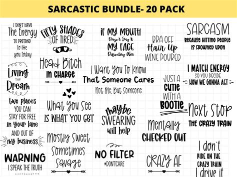 Download Funny Adult Sarcasm Bundle Commercial Use DXF Files