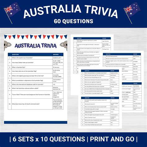 Funny Australian Trivia Questions And Answers Printable