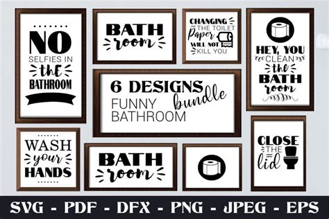 Download Funny Bathroom Quotes Bundle Files DXF Files