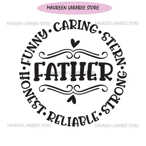 Download Funny Caring Strong Honest Stern Father DXF Files