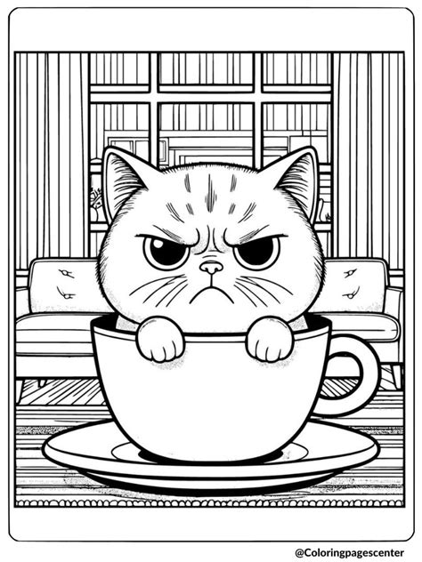 Funny Cats Coloring Pages