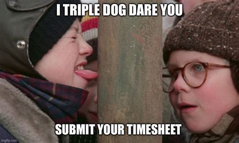 Funny Christmas Timesheet Meme