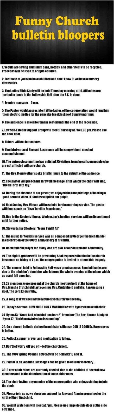 Funny Church Announcements Humor