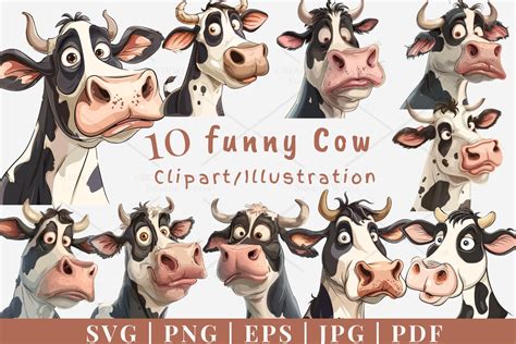 Laugh Out Loud with our Hilarious and Adorable Funny Cow SVG Designs! - Get Creative with Our Fancy and Fun-Filled Collection Now!