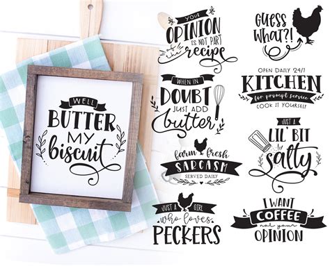 Download Funny Farmhouse Kitchen SVG Bundle Files DXF Files