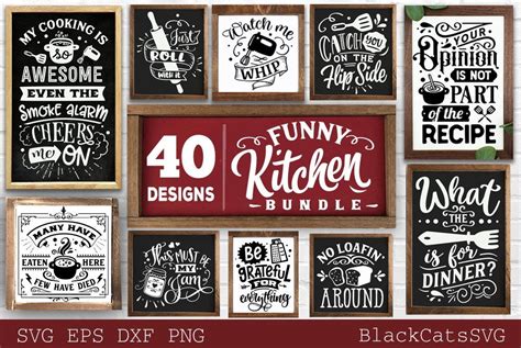 Download Funny Kitchen Bundle SVG 40 Designs Vol Cut Files