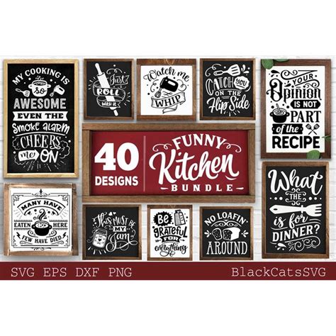 Download Funny Kitchen Bundle SVG 40 Designs Vol Files