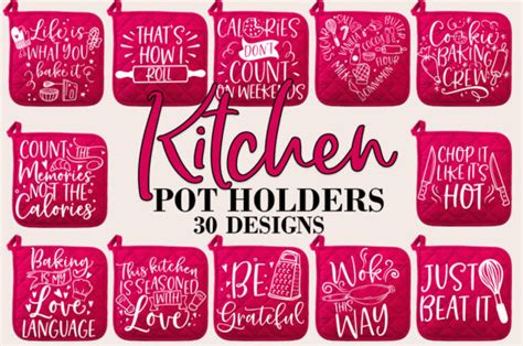 Download Funny Kitchen Pot Holder SVG Bundle Files DXF Files