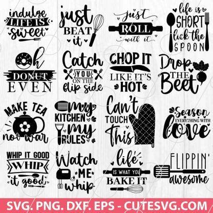 Download Funny Kitchen Quotes Svg Bundle Vol 3 Files DXF Files