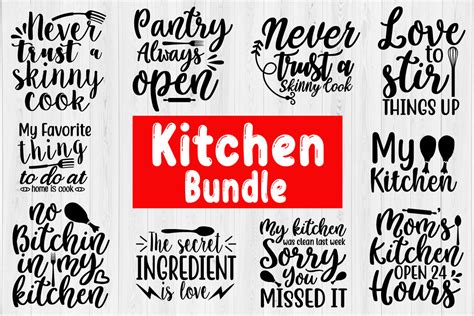 Download Funny Kitchen Quotes Svg Bundle Vol 5 Files DXF Files