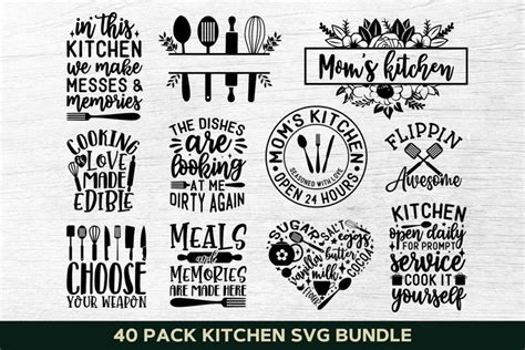 Download Funny Kitchen SVG Bundle, Kitchen Quotes Files