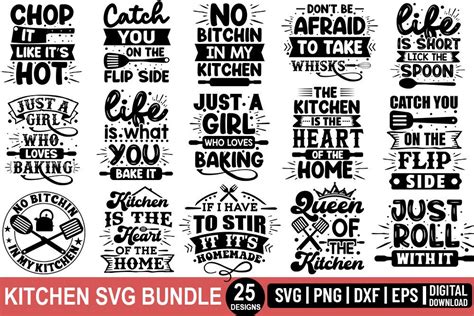 Download Funny Kitchen SVG Bundle, Kitchen Quotes Files For Crafts