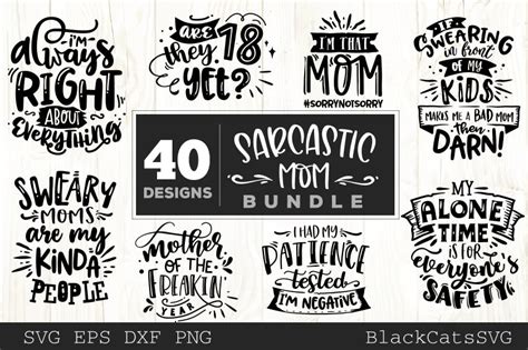 Download Funny Mom Bundle 40 Designs Files