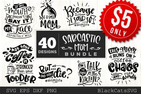 Download Funny Mom Bundle 40 Designs Files For Crafts