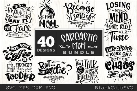 Download Funny Mom Bundle 40 Designs Printable