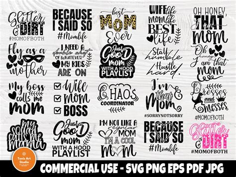 Download Funny Mom SVG Bundle, Mom Life Svg... Commercial Use
