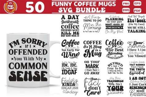 Hilarious Sips: Unleash Laughter with Our Comical Funny Mug SVG Designs!
