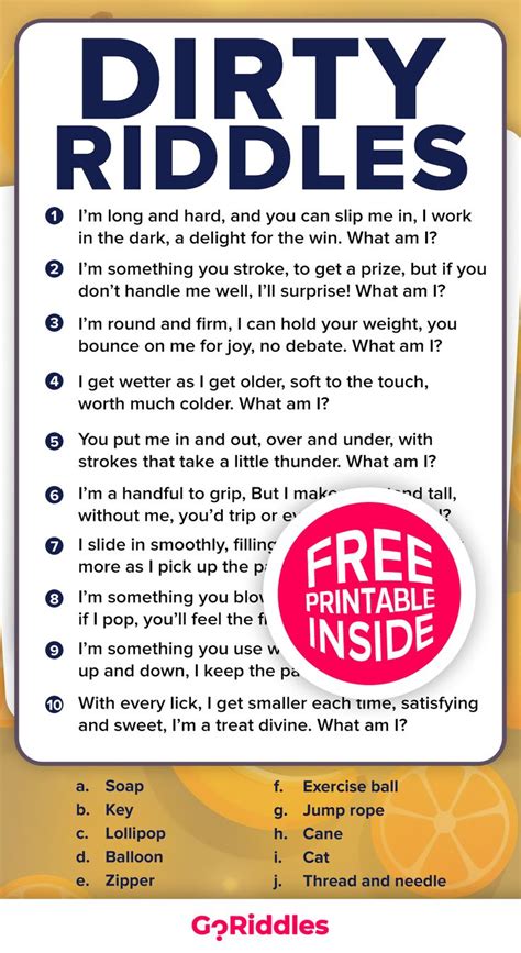 Funny Riddles Dirty