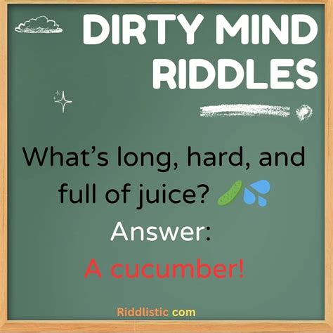 Funny Riddles Dirty Mind