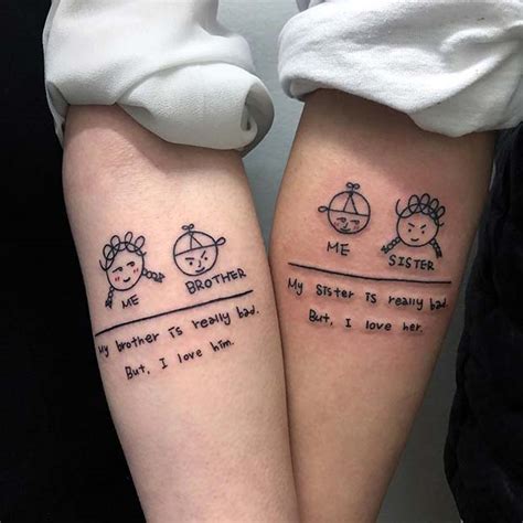 Funny Sibling Tattoos