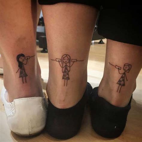 Funny Sibling Tattoos For 3