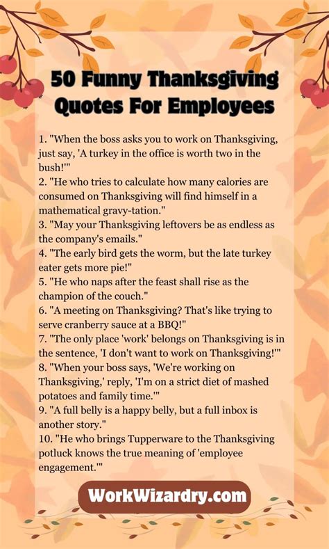 Funny Thanksgiving Quotes For Work