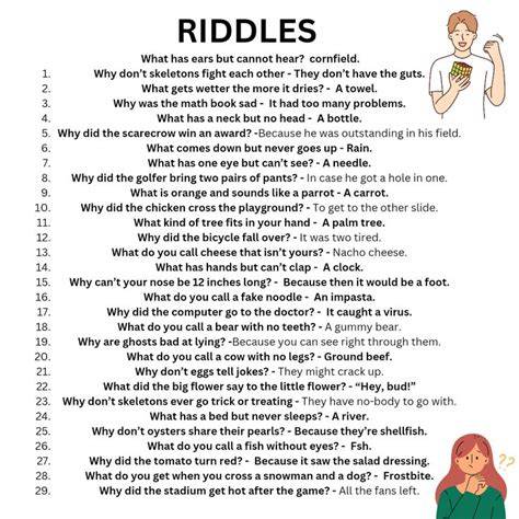 Funny Very Hard Riddles With Answers